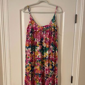 Tuckernuck Meade Midi Dress - Pink Floral - Size Small